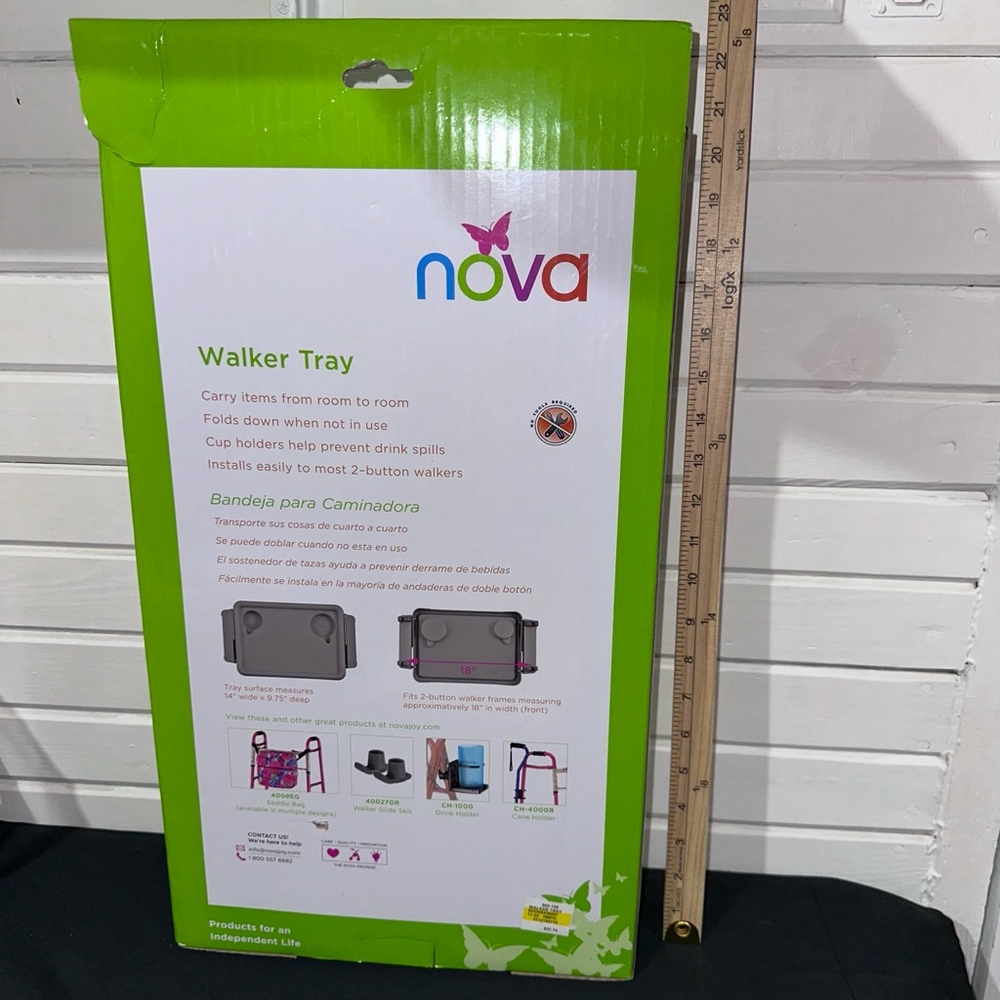Nova Walker Tray, Grey, 14"x9.75" NEW - Picture 10 of 11